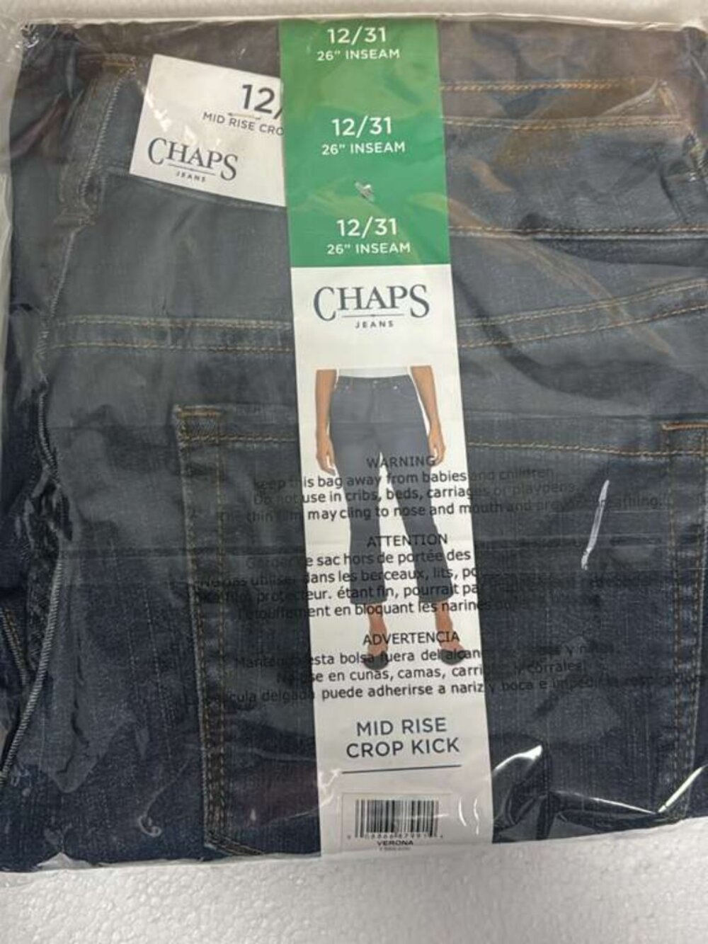 Chaps Ladies' Mid Rise Crop Kick Jeans - Picture 4 of 4